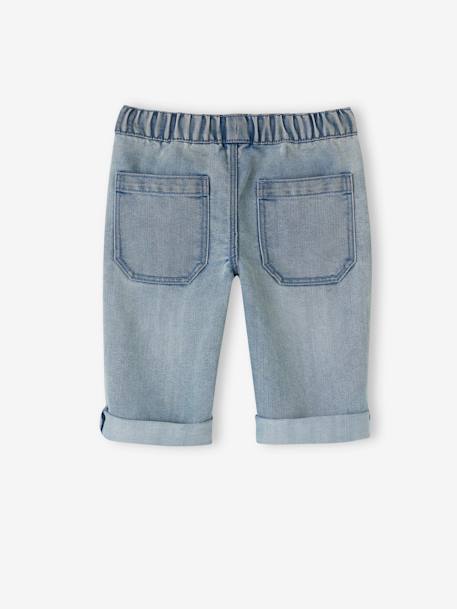 Indestructible Cropped Denim Trousers, Roll-Up into Bermudas for Boys double stone 