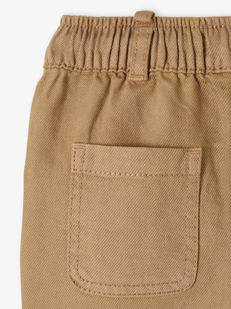 Straight Leg Trousers with Elasticated Waistband, for Babies beige 