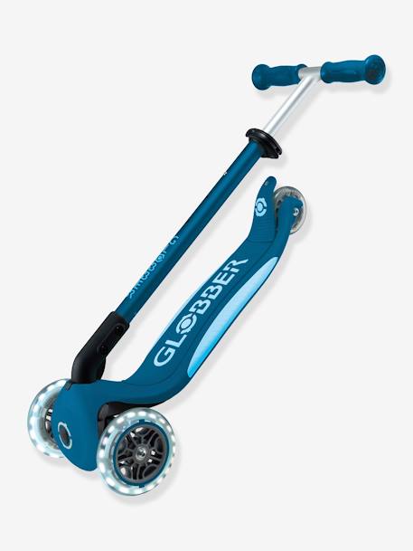 Primo Foldable Lights 3-Wheel Scooter - GLOBBER petrol blue+rose 