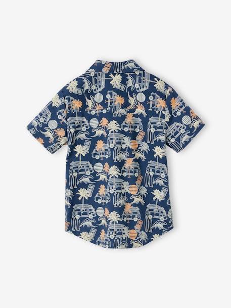 Shirt with Surf Print, for Boys printed blue 