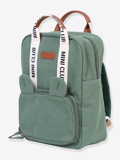 Mini Club Backpack in Canvas, by CHILDHOME green+white 