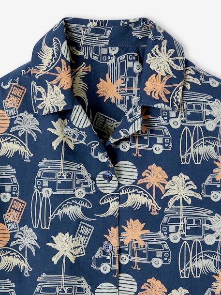 Shirt with Surf Print, for Boys printed blue 