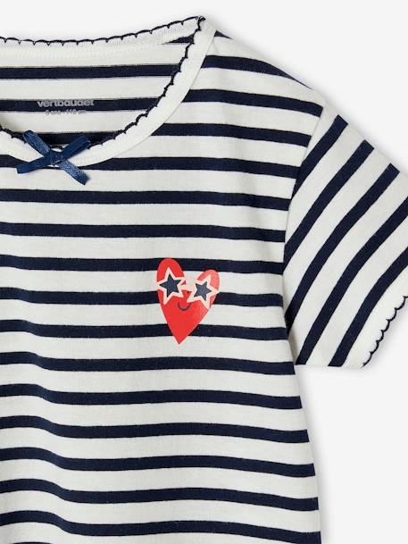 Pack of 2 Striped Short Pyjamas for Girls navy blue 