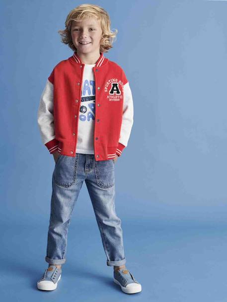 Sports Varsity Jacket for Boys blue+red 