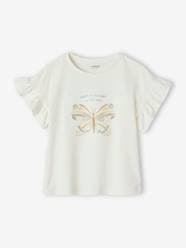 Girls-Tops-T-Shirts-T-Shirt with Sequinned Motif for Girls