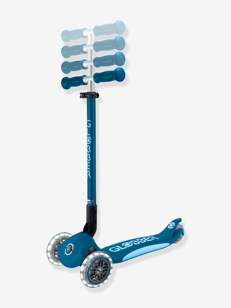 Primo Foldable Lights 3-Wheel Scooter - GLOBBER petrol blue+rose 