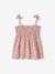 Smocked Floral Print Top, for Girls green+pale pink+red 