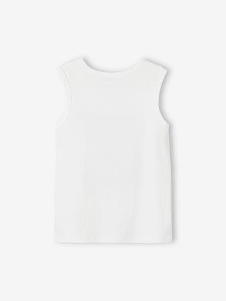 Tank Top with Surfing Photoprint for Boys white 