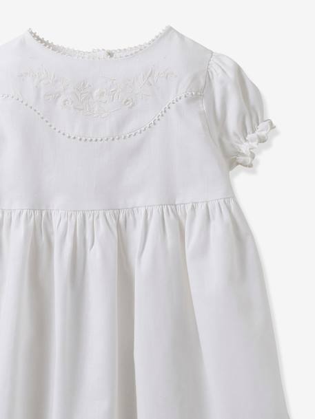 Embroidered Dress for Babies - Celebrations & Weddings Collection by CYRILLUS white 