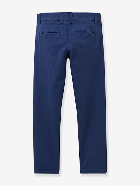 Light Chinos for Boys, by Cyrillus azure+indigo 