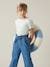 Wide-Leg Trousers in Light Denim for Girls, by CYRILLUS stone 