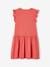 Dress with Ruffle on the Sleeves, for Girls aqua green+mauve+red 