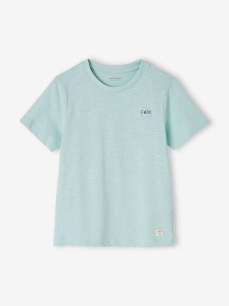 Short Sleeve T-Shirt, for Boys Blue+navy blue+turquoise+white 