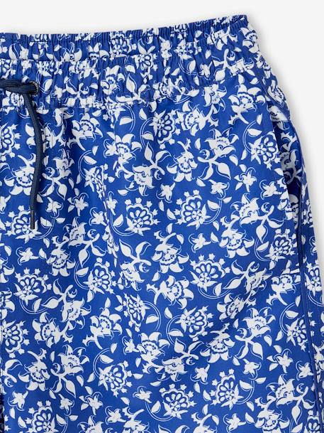 Floral Swim Boxers for Men - Swimming Capsule Collection printed blue 