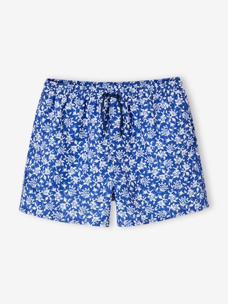 Floral Swim Boxers for Men - Swimming Capsule Collection printed blue 