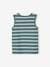 Striped Tank Top for Boys aqua green 