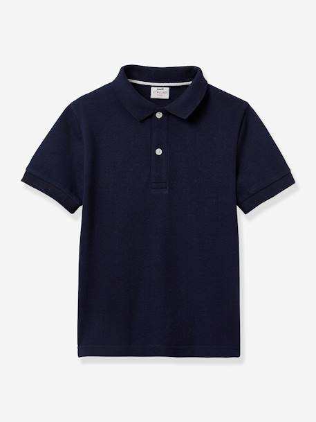 Polo Shirt in Organic Cotton for Boys, by CYRILLUS navy blue 