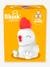 Mini Rooster Night Light - DHINK KONTIKI printed white 