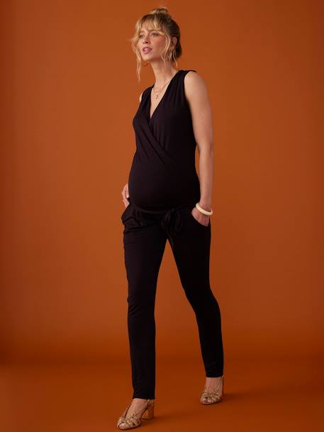 Maternity Jumpsuit, Trisha Tank by ENVIE DE FRAISE black 