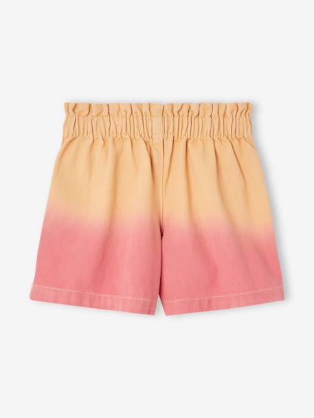 Shorts in Dip-Dye Fabric, for Girls peach 