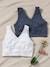 Pack of 2 Crossover Bras, Lace Finish, Maternity & Nursing Special white 