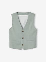 Boys-Coats & Jackets-Jackets-Occasion Wear Cotton/Linen Waistcoat for Boys