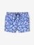 Swim Shorts with Stylised Flowers Print for Baby Boys printed blue 