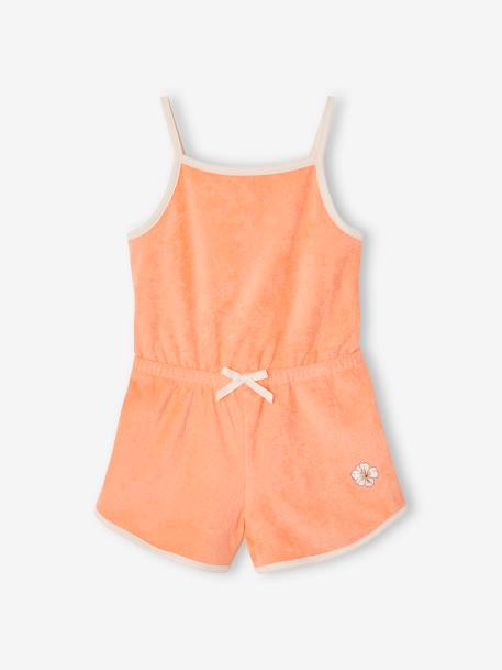 Jumpsuit in French Terry for Girls peach 