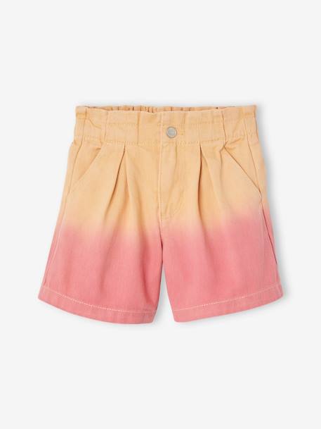 Shorts in Dip-Dye Fabric, for Girls peach 