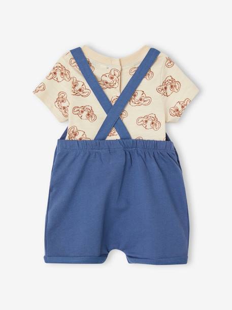 The Lion King T-Shirt + Dungaree Shorts Combo for Babies, by Disney® indigo 