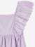 Dress with Ruffles in Broderie Anglaise & Creased Effect, for Girls lavender 