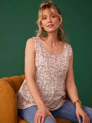 Maternity-Nursing Clothes-Top with Iridescent Flower Prints for Maternity by ENVIE DE FRAISE