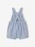 Striped Dungarees in Linen & Cotton, for Babies blue 