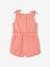 Dual Fabric Playsuit with Bows for Babies coral 