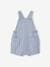 Striped Dungarees in Linen & Cotton, for Babies blue 