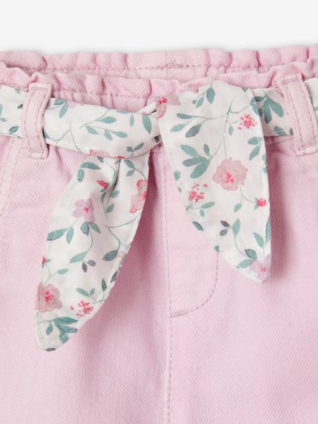 Shorts with Floral Belt for Babies lilac 