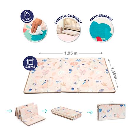 Large Foldable Mat, Reversible - LUDI beige 