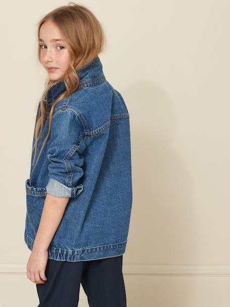 Denim Jacket for Girls, by CYRILLUS stone 