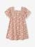 Floral Dress with Butterfly Sleeves for Girls rosy apricot 