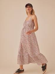 -Strappy Dress with Flower Motifs for Maternity, ENVIE DE FRAISE