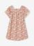 Floral Dress with Butterfly Sleeves for Girls rosy apricot 