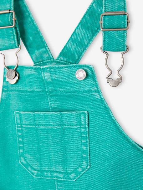 Dungaree Shorts with Adjustable Straps for Babies ecru+mint green 