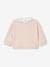 Sweatshirt with Broderie Anglaise Collar for Babies rosy 