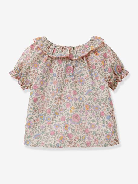 Blouse in Liberty Alicia Chintz Fabric for Girls, by CYRILLUS pale pink 