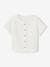 Short Sleeve Cotton Gauze Shirt for Babies ecru 