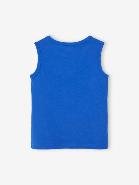 Tank Top for Boys electric blue+marl grey+terracotta 