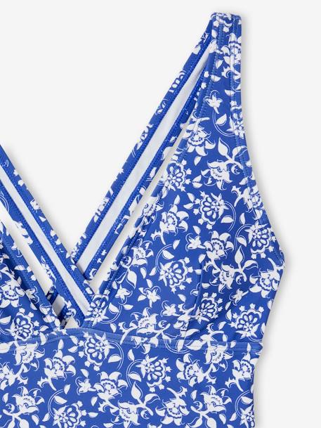 Floral Swimsuit for Women – Family Team Collection printed blue 