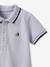 Piqué Knit Polo Shirt in Organic Cotton for Babies, by CYRILLUS grey blue 