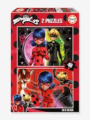 Toys-Educational Games-Puzzles-Two 48-Piece Puzzles, Miraculous: The Adventures of Ladybug - EDUCA