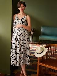 Maternity-Nursing Clothes-Long Dress with Straps, for Maternity